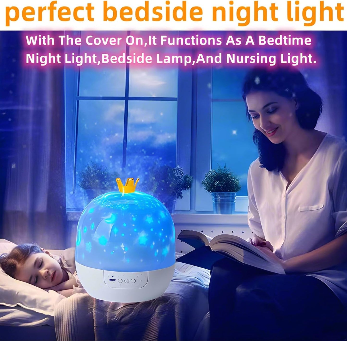 2-in-1 Star Projector Night-Light