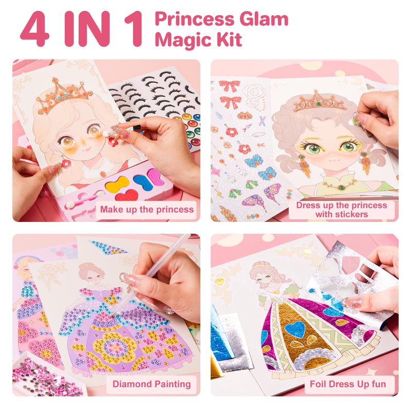 Princess DIY Sticker & Makeup Activity Book – Creative Fun for Kids